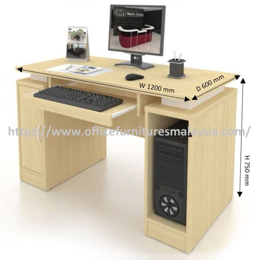 4 ft Fanciable Modern Computer Table Design with Small Cabinet OFFXCT1260 Bangi Kajang Selangor AS