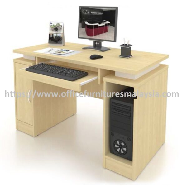 4 ft Fanciable Modern Computer Table Design with Small Cabinet Shah Alam Putrajaya Subang Jaya Ijok1