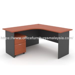 5 ft L Shaped Table With 2 Drawers Pedestal ampang bangsa selayang