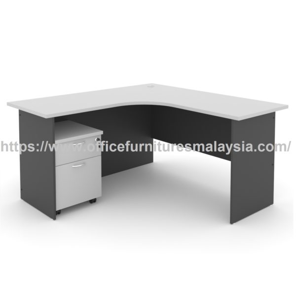 5 ft L Shaped Table With 2 Drawers Pedestal balakong seri kemangan ampang