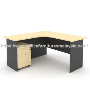 5 ft L Shaped Table With 2 Drawers Pedestal damansara mont kiara sunway