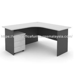 5 ft L Shaped Table With 3 Drawers Pedestal malaysia shah alam selangor