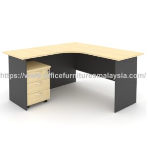5 ft L Shaped Table With 3 Drawers Pedestal selayang batu caves sungai buloh
