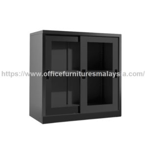 Black Steel Half Height Cupboard with Sliding Glass Doors Malaysia Kuala Lumpur Selangor111