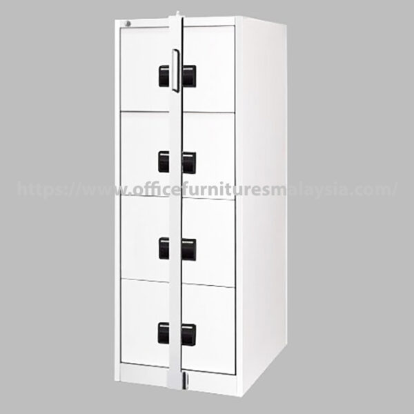 White Filing Steel Cabinet with 4 Drawer [Locking Bar] Serendah Serdang Perak Ipoh