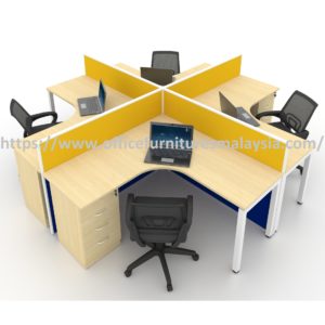 5 ft L-Shaped Workstation Table with Partition Kuala Lumpur Selangor Shah Alam