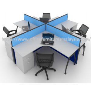 5 ft New 4 Seater L-Shaped Table Workstation with A Leg Kuala Lumpur Selangor Shah Alam