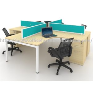 6 ft L-Shaped Workstation Table with Fabric Panel Divider Kuala Lumpur Selangor Shah Alam