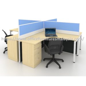 6 ft Simple 4 Seater Workstation Table with Partition Kuala Lumpur Selangor Shah Alam