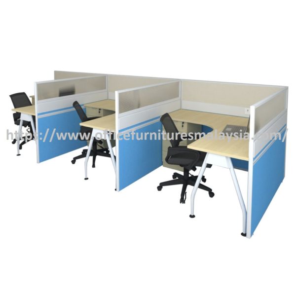 Cubicle Workstation with L-Shaped Table with A Leg Kuala Lumpur Selangor Shah Alamsize