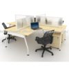 Latest Office Partition 4 Seater Workstation Table Set with A Leg Kuala Lumpur Selangor Shah Alam