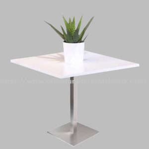 2.5ft Low Square Table with Square Stainless Steel Leg Shah Alam Bangsar Cheras Sungai Buloh A
