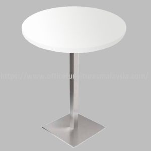 2ft High Round Table with Square Stainless Steel Leg Shah Alam Bangsar Cheras Sungai Buloh A