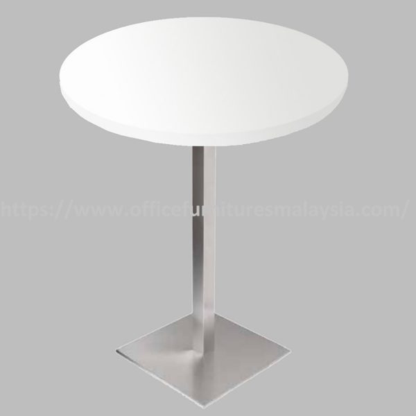 2ft High Round Table with Square Stainless Steel Leg Shah Alam Bangsar Cheras Sungai Buloh A