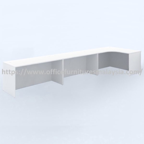 5 ft Affection L Shape Fully White Table of 3 Seater OFCRC1545 Bandar Mahkota Cheras Nadar Sunway USJ