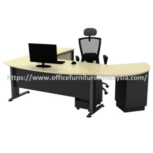 6 ft Enthusiast D Shape Rectangular Manager Table with Cabinet Set OFTMB180ASET Seri Kembangan Ampang Malaysia