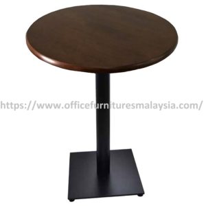 2 ft High Rubber-Wood Round Table Mild Steel Type B Leg Subang Jaya Sungai Buloh Kuala Lumpur