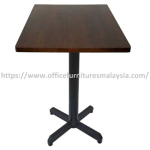 2 ft Modern High Rubber-Wood Square Table Mild Steel Leg Kota Kemuning Malaysia Ampang Balakong