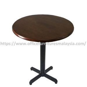 2 ft New Low Rubber-Wood Round Table with Mild Steel Leg Shah Alam Bangsar Cheras Sungai Buloh