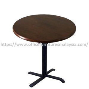 2.5ft Foldable Low Rubber-Wood Round Table with Mild Steel Leg Shah Alam Bangsar Cheras Sungai Buloh