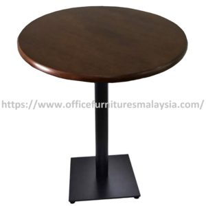 2.5ft High Rubber-Wood Round Table Mild Steel Type B Leg Subang Jaya Sungai Buloh Kuala Lumpur