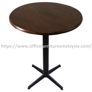2.5ft High Rubber-Wood Round Table Mild Steel Type C Leg Subang Jaya Sungai Buloh Kuala Lumpur