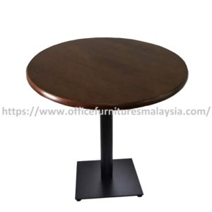 2.5ft Low Rubber-Wood Round Table Mild Steel Type B Leg Subang Jaya Sungai Buloh Kuala Lumpur
