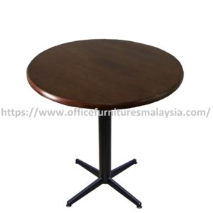 2.5ft Low Rubber-Wood Round Table Mild Steel Type C Leg Subang Jaya Sungai Buloh Kuala Lumpur