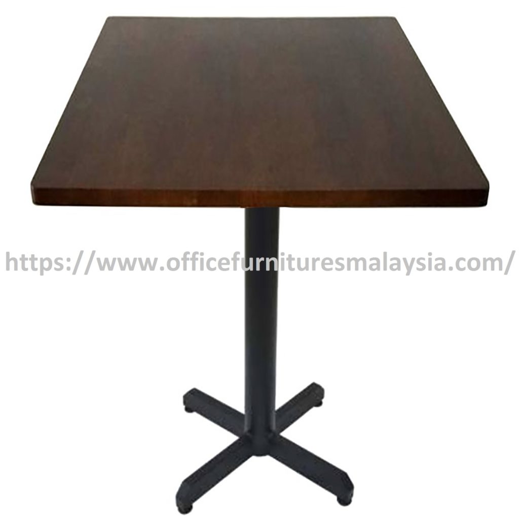 2.5ft Modern High Rubber-Wood Square Table Mild Steel Leg Kota Kemuning Malaysia Ampang Balakong