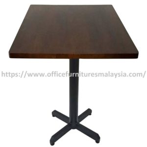 2.5ft Modern High Rubber-Wood Square Table Mild Steel Leg Kota Kemuning Malaysia Ampang Balakong