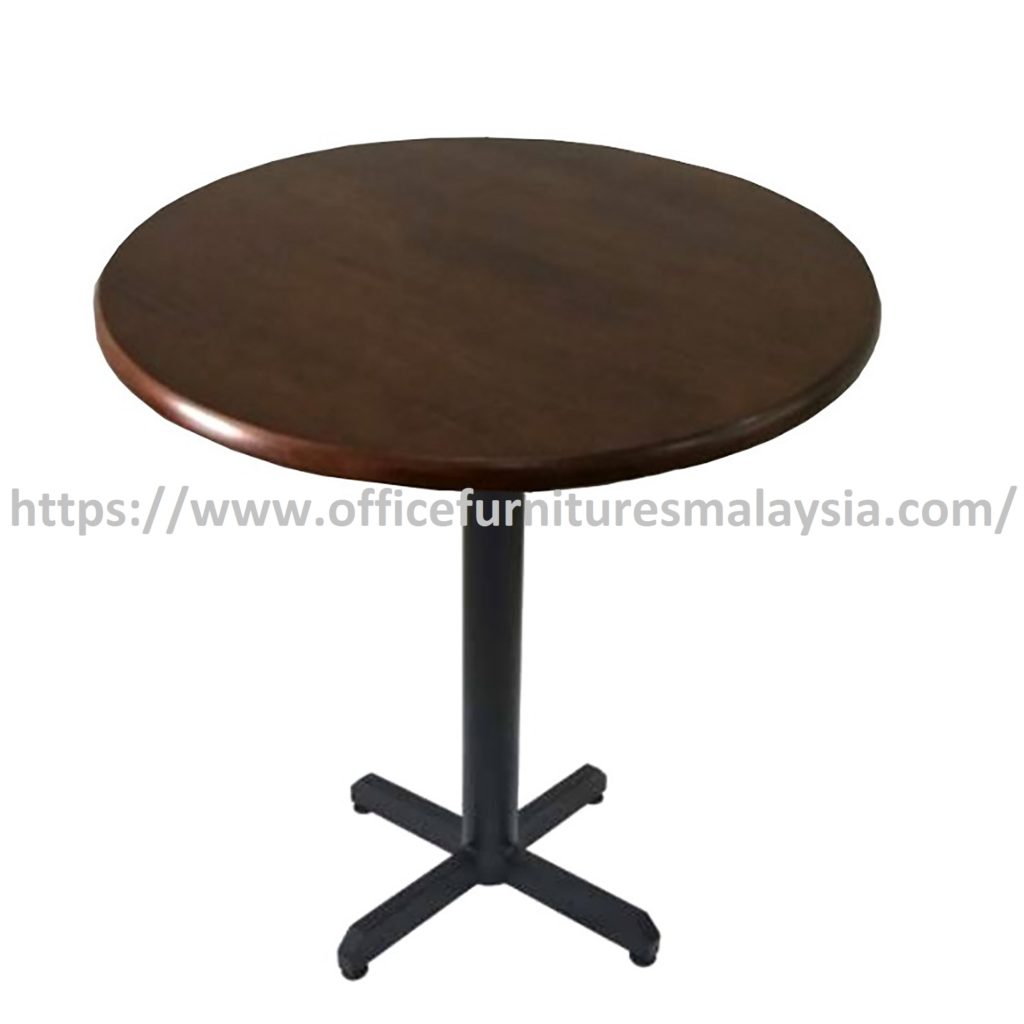 2.5ft New Low Rubber-Wood Round Table with Mild Steel Leg Shah Alam Bangsar Cheras Sungai Buloh