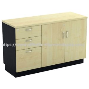 4 ft Chilly Swinging Door Low Cabinet with Fixed 2D1F Drawer Pedestal OFTYDP7123 Kuala Lumpur Serdang Selayang
