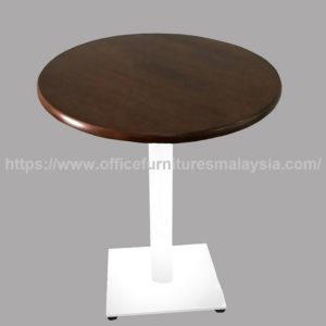 2 ft Low Round Table with White Steel Leg Klang Setia Alam Puchong Petaling Jaya