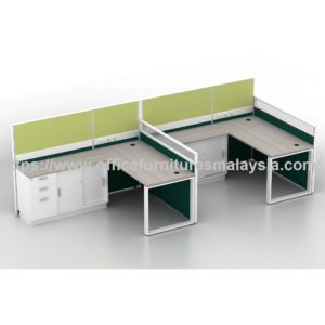 New Design 2 Seater Workstation with Cabinet Kota Kemuning Malaysia Ampang Balakong