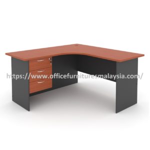 5 ft x 5 ft Notable Modern Design L Shape Table With Fixed 3 Drawers OFGL1515-3D Kuala Lumpur Subang Jaya Johor