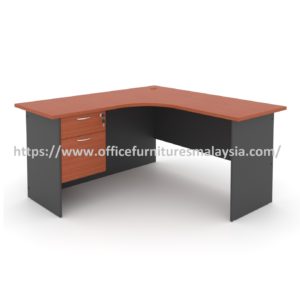 5 ft x 5 ft Remarkable Modern Design L Shape Table With Fixed 1D1F Drawers OFGL1515-2D Kuala Langat Cyberjaya Cheras