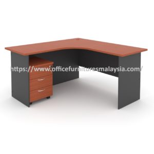 5 ft x 5 ft Remarkable Modern Design L Shape Table With Mobile Pedestal 3 Drawers OFGL1515GM3 Kuala Lumpur Kapar Meru S