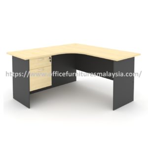 6 ft x 5 ft Remarkable Modern Design L Shape Table With Fixed 1D1F Drawers OFGL1815-2D Kuala Langat Kuala Lumpur Shah Alam S