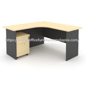 6 ft x 5 ft Remarkable Modern Design L Shape Table With Mobile Pedestal 1D1F Drawers OFGL1815GM2 Kelana Jaya Bandar Saujana Putra S