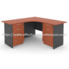 5 ft x 5 ft Cherubic L Shape Office Table with 2 Fixed 2D1F Drawer Batang Kali Sentul Berjaya Park