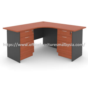 5 ft x 5 ft Cherubic L Shape Office Table with 2 Fixed 2D1F Drawer Batang Kali Sentul Setia Alam