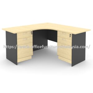 6 ft x 5 ft Cherubic L Shape Office Table with 2 Fixed 2D1F Drawe Kuala Lumpur Ampang kajang