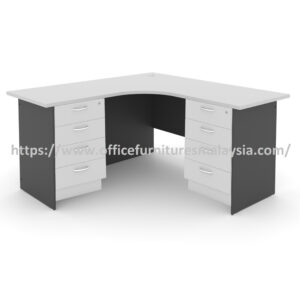 5 ft x 5 ft Blissful L Shape Office Table with 2 Fixed 4D Drawer Kuala Selangor Kuala Selangor Bangi