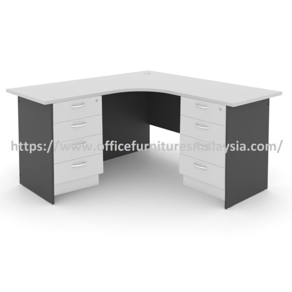 5 ft x 5 ft Blissful L Shape Office Table with 2 Fixed 4D Drawer Kuala Selangor Kuala Selangor Bangi