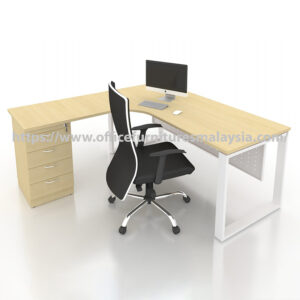5 ft x 4 ft Office L Shaped Table with Drawer Kuala Lumpur Subang Jaya USJ
