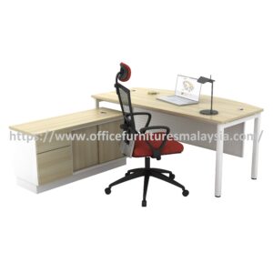 6 ft Modern Design Office Executive Writing Desk And Side Cabinet Set Kuala Lumpur A