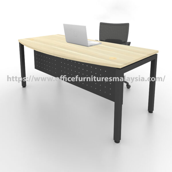 6 ft Altruistic D Shaped Director Table with Dark Grey Leg Kajang Bangi Putrajaya