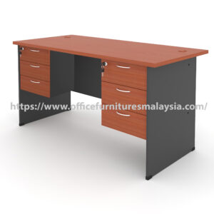 4 ft Simple Rectangular Table with 2 Fixed Pedestal Kuala Lumpur Johor Semenyih