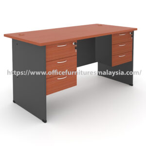 4 ft Simple Rectangular Table with 2 Fixed Pedestal Kuala Lumpur Subang Jaya Petaling Jaya