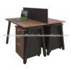 4 ft Steady Rectangular Cluster of 2 Seater Workstation Setia Alam